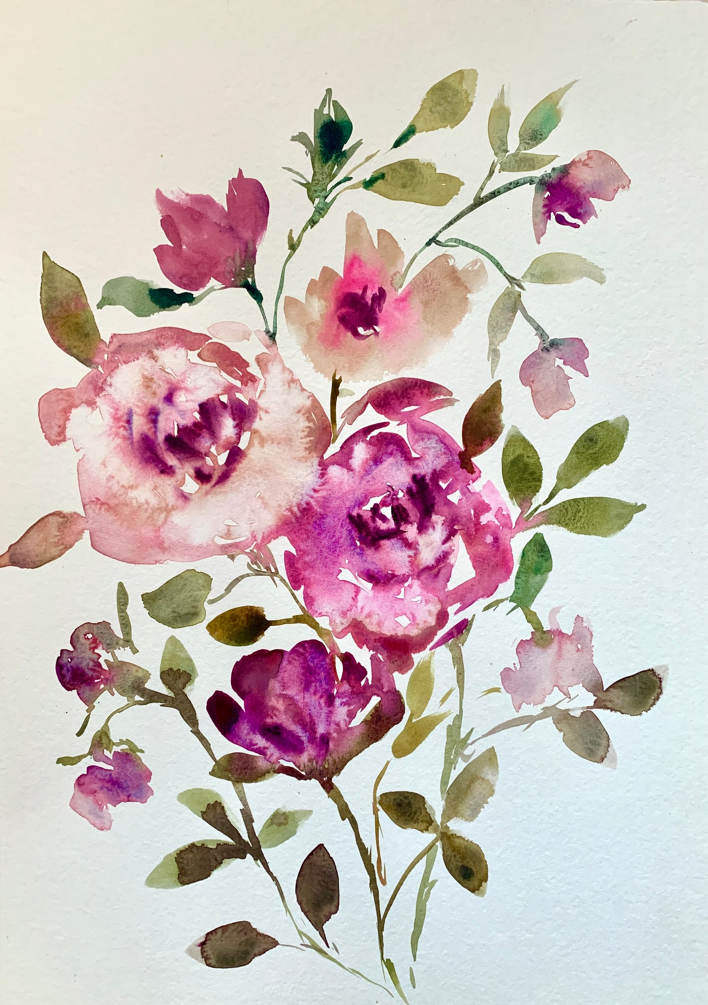 Winter Roses original painting